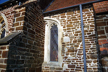 The west window in the south wall of the chancel March 2011